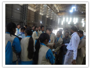 CLASS 12 STUDENTS VISIT A STEEL FACTORY