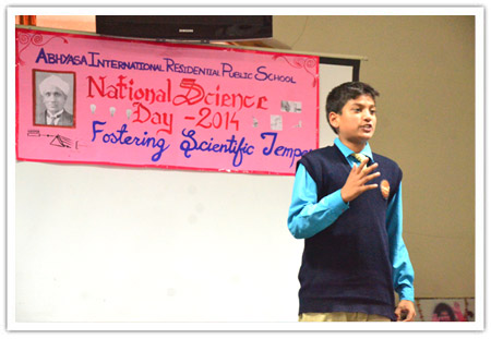 National Science day celebrated in Abhyasa