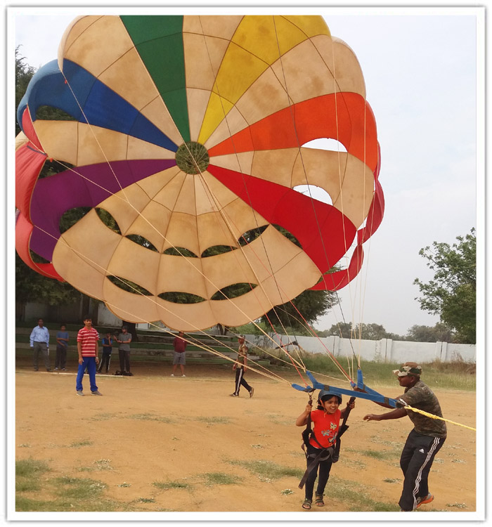 Students Soared like Human Kites