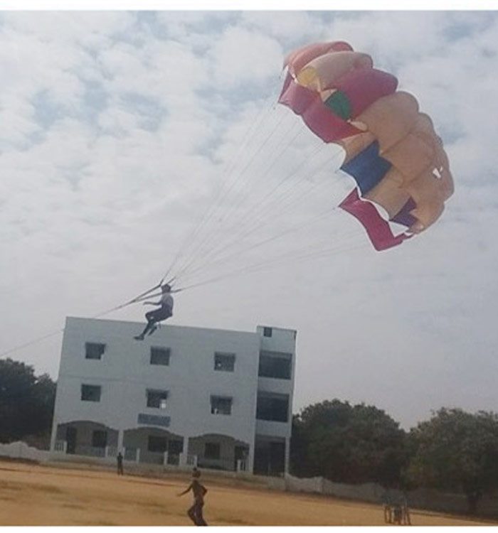Students Soared like Human Kites